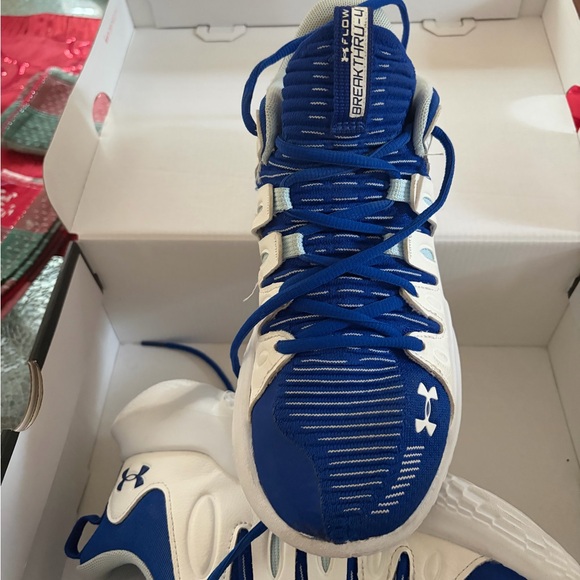 Under Armour Shoes - Under Armour Kids Royal Blue and White Sneakers